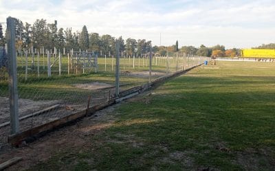 Siguen las obras en las canchas del Carlos V